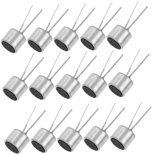 BESPORTBLE 20 Stücke Zylinderförmige Elektret Kondensatormikrofon Tonabnehmer Hochempfindlich 2- Kleiner Mikrofon für Musikaufnahmen und Lichtsteuerung Langlebig und Zuverlässig