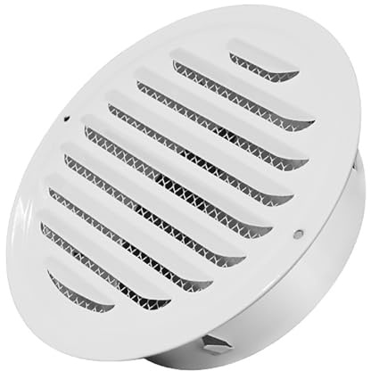 Lüftungsgitter Vent Systems Weiße Lüftungsabdeckung Zuluft Abluft Rund 45° | Lüftungsgitter Vent Systems Weiße Lüftungsabdeckung Zuluft Abluft Rund Geneigte Jalousien lüftungsloch(180mm/7inch)
