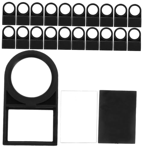 KOMBIUDA 50 Placas De Identificación De Interruptores Pulsadores Señal De Identificación De Pulsador De Plástico Con Orificio Redondo 2.12 X 1.18 X 0.11 in Para Paneles De Control Y Equipos Eléctricos