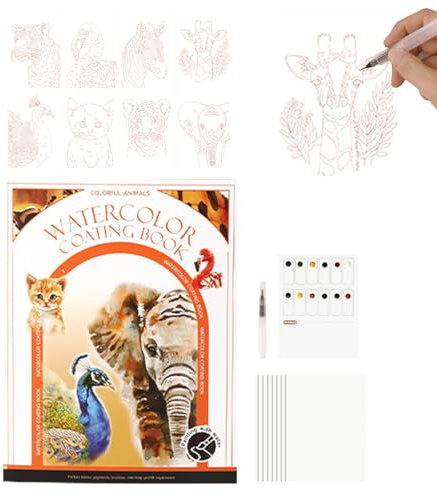 Aquarell Arbeitsbuch Für Erwachsene Tragbar 3-Fach