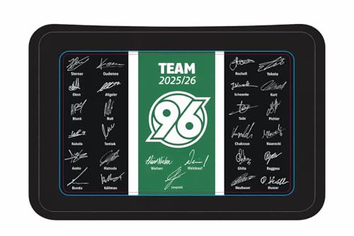 Hannover 96 Brotdose mit Unterschriften – H96 Lunchbox Fanartikel – Brotbox Kinder & Erwachsene – Fußball Brotdose Schule Kindergarten – Hannover 96 Fan Geschenk