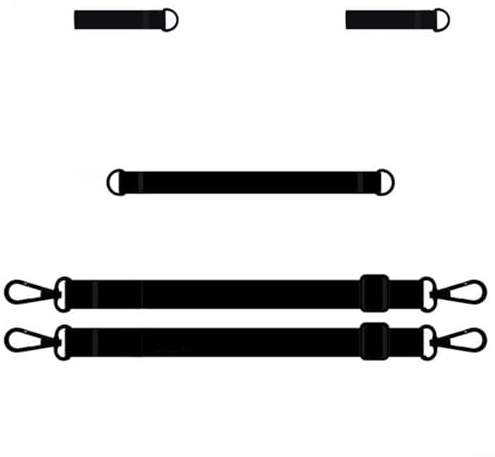 MoSundi 5pcs Windproof Buckle Fixing Rope,for Outdoor Sunshade Umbrellas, Anti-Sway Strap Kit to Prevent Tipping in Wind, Polyester Garden Accessory, Black