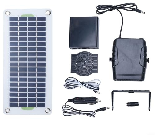 Termoventilatore solare portatile 30W 12V con pannello in silicio cristallino per auto e campeggio, ventilatore ad aria calda compatto per esterni