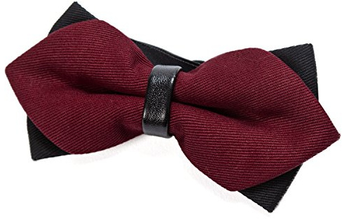 DonDon spitze Herren Fliege Schleife im Retro Look mit Haken gebunden vorgebunden und längenverstellbar