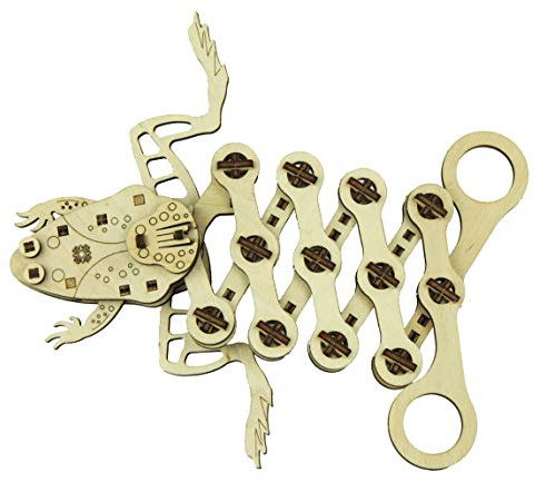 Mobile 3D Frosch aus Holz