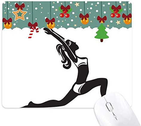 Yoga Keep Healthy Tapis de souris en caoutchouc Motif silhouette