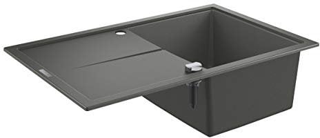 Evier composite avec égouttoir K400 780 x 500 mm Gris granite 31639AT0 (Import Allemagne)