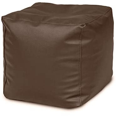 Ecopuf Cube | Pouf Sitzhocker 50x50x50cm Gefüllt mit Polystyrol (PS) Füllung | Sitzsack Hocker Bodenkissen for Indoor Use | Fußhocker in Stylish Design