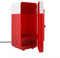 Topiky Mini frigorifero, mini frigorifero con congelatore 10W PC-USB Mini frigorifero refrigeratore/riscaldatore per box, casa, ufficio, camera da letto, garage(Rosso)