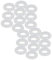 Othmro Lot de 20 Joints de Rondelles Plates en Caoutchouc de Silicone,Blanc,3 mm x 6 mm x 12 mm,pour Robinet de Douche,Tuyau d'arrosage, Joints Toriques de Remplacement