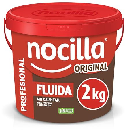 Nocilla, Profesional, Fluida con sabor Original y Avellanas sin Aceite de Palma - 2kg
