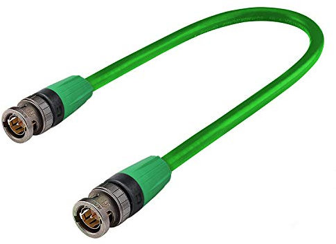 Sommer Cable 75cm 6G 3G SDI UHD 4K Video BNC-Kabel HD-SDI SC-Vector 0.8/3.7 Grün 1 x 0,80 mm² 0,75m BNC-Stecker rearTWIST NEUTRIK - VTGX-0075-GN-GN