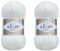 Alize Diva Yarn Handstrickgarn, 100% Mikrofaser-Acrylgarn, Alize Diva, Seideneffekt, Häkelkunst, Spitze, Basteln, 2 Knäuel, 200 g, 1055-Sugar White