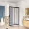 AICA porte de douche noire mat 120x195cm porte de douche avec l'amortisseur porte coulissante en 8mm verre anticalcaire