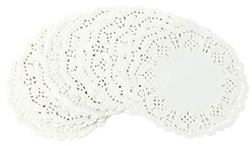 SHOTAY BENGKUI napperon en Papier, 200 pièces Rondes en Dentelle Tapis en Papier sous-Verres napperons événements de Mariage Table de fête Cadeau 4,5 Pouces