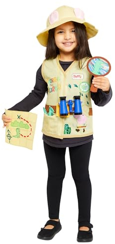amscan Offizielles Peppa Pig Lizenzprodukt George The Explorer Kostüm, Schwarz und Gelb