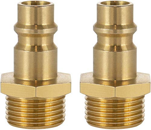 Poppstar 2x Druckluft-Stecknippel NW 7,2 mit 3/8 Zoll Außengewinde für Druckluft-Anschluss