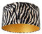 QAZQA Klassisch I Antik Velours Lampenschirm Zebra Design 50I50I25 Gold I Messing innen,