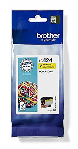 Brother Original LC-424Y Tintenpatrone Gelb DCP-J1200DW (750 Seiten nach ISO Standard 24711)
