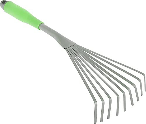 OFXDD Mini Metal Fan Rake - Hand Tool Garden Fan Cultivator - Small Steel Hand Held Gardening Rakes