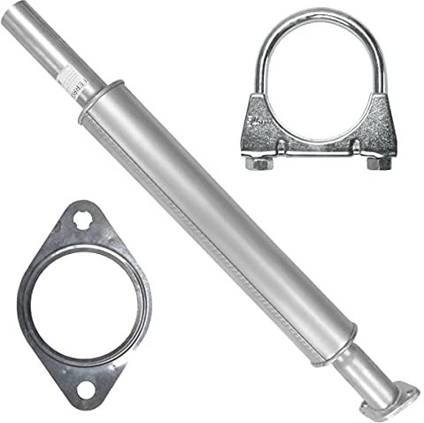 Adamot Mitteltopf Auspuff Mittelschalldämpfer für 2.0 TDCI Ford Focus II 2 MK2, Focus C-Max I 1 MK1 0, 2.0 D Volvo S40 2 II V50
