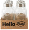 HELLO PEARL Mason Jar Sunny Cap 1000ml 4er Set | Rostfreier Edelstahl Verschluss mit Glas Deckel, Wiederverwendbares Vorratsglas, Hochwertiger Glasbehälter mit einzigartigem Schraubdeckel.