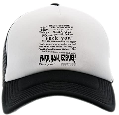 BIOCLOD Fuck You Tony and Ezekiel Funny Situation Männer Frauen Unisex Baseball Kappe Schwarz Weiss Men Women Cap Black White