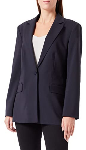 HUGO Damen Atana Regular-Fit Blazer aus Stretch-Gewebe Dunkelblau 34