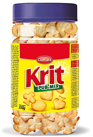 Cuétara - Crackers Pub Mix - Dosenformat mit 350 g - Sortiment in Form von Poker Figuren - Hergestellt aus Weizenmehl und Gerstenmalzextrakt - Herzhafter Snack Ideal als Aperitif