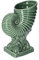 Keyhomestore - Dekorative Vase aus Keramik Nautilus grün - Höhe 29 cm, ideal für Innenräume und Blumentöpfe, perfekt als Geschenkidee, Dekoration und Dekoration für den Innenbereich.