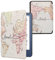 kwmobile Étui Compatible avec Amazon Kindle (2022/2024) Coque - Étui à Rabat magnétique Tablette eReader Similicuir - Noir-Multicolore