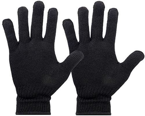 Yoosso 2 Stück Hitzebeständige Handschuhe, Hitzeschutz Handschuh Lockenstab Weich Hitzeschutzhandschuhe Lockenstab für Hitze Glätteisen Handschuhe Haarwerkzeuge(Schwarz)