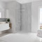 Schulte 2 panneaux muraux 100 x 255 cm, surface 5.1 m², épaisseur 3 mm, revêtement salle de bain douche, résistant aux rayures, pierre gris clair, DécoDesign, livré avec adhésif double face