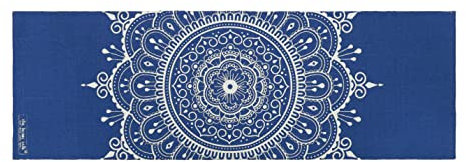 The Home Talk Yogamatte aus Baumwolle mit Tragegurt, 100 % faltbar, rutschfest, dicke Yogamatte für Reisen, Training, saugfähiger Yoga-Block für Pilates, Fitness, Trainingsmatten, 61 x 182,9 cm,