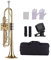 Trompete Standard BB Messing Trompete Woowind Instrument Trompete Mit Mundstück Tragetasche Handschuhe Reinigung Tuch Tuner