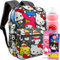 Hello Kitty and Friends Rucksack f r die Schule Bundle mit 40,6 cm Hello Kitty Schulrucksack mit Fronttasche plus Hello Kitty Stickern, Wasserflasche und mehr | Hello Kitty und Freunde Rucksack f r