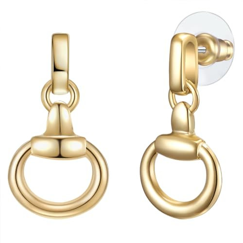 Lulu Jane Damen Ohrringe aus Metall-Legierung Modeschmuck Ohrhänger gelbgold