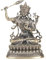 Ciieeo Manjushri Bodhisattva-Ornamente Yoga-Figur Zen- -Statue Glücksstatue Shakyamuni- -Statue Statue Figuren Mini Dekorationen Zubehör schmücken Skulptur Messing