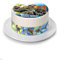 Kardasis Jurassic World Cialda per Torte in Pasta di Zucchero | Ostia Decorativa Commestibile per Torta | Divertenti Decorazioni per Torte di Compleanno a Tema | 20 cm + 4 Nastri 28x4 cm