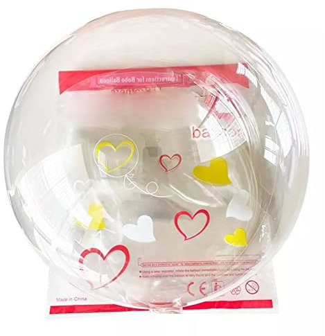 10PCS Transparente Bobo-Ballons mit breitem Mund für Dekorationen, Mehrweg PVCBallon mit Blüten Snack Dekoration für Hochzeit Geburtstag Party