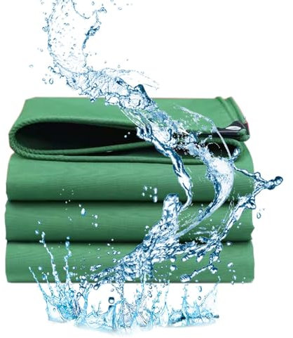 4x6m Lona Impermeable para Acampada, Lona De Protección para Piscina, Lonas Resistente Al Agua, Resistente a Los Rayos UV Funda Protectora, para Muebles, Jardín