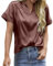 Uwdiohq Offerta Lampo Bluse Donna Maniche Lunghe Camicia Bianca Maniche Corte Donna Top Rosso Donna Elegante Camicetta Donna Estiva Camicia Donna Elegante Rosa Antico My Recent Orders