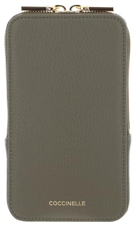 Coccinelle Leder Handytasche Flor Hi-Tech Phone Bag Laurel Green olivgrün