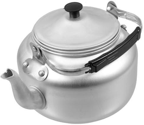 MAGICLULU Stovetop Tea Kettle with Infuser Aluminum Teapot Classic Metal Teapots for Stove Top with Thin Fast Heating Base 1.2L