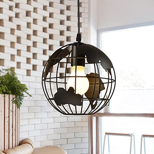 Mengjay Pendelleuchte Vintage Lampenschirm aus Metall Retro E27 Hängelampe mit Geometrischen Dreieck Design Industrielle Deckenleuchte Hängeleuchte für Schlafzimmer, Wohnzimmer, Restaurant (Stil:J)
