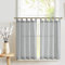 TOPICK Rideaux Cuisine Courts Brise Bise Moderne de Petites Fenetres 65L x 90H cm a Pattes Gris, Rideau et Draperies Translucides et, Idéal Decoration pour Chambre Adult Porte Salon Maison Lot de 2