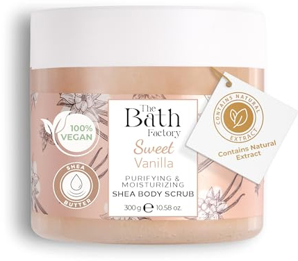 The Bath Factory,Sweet Vanilia Shea Body Scrub,300 Gramm