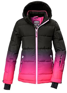 killtec Fille Veste de ski/Veste de ski matelassée avec capuche et jupe pare-neige KSW 330 GRLS SKI QLTD JCKT, pink, 176, 42469-000