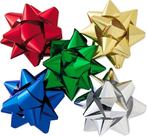 50pcs 5cm Natale regalo archi Natale decorativo fiocco regalo fiocchi regalo autoadesivo tirare archi regalo wrapping tirare fiocchi arricciare rotoli di nastro matrimonio compleanno anno festivo