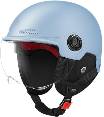 Motorcycle Helmet, Open Face Motorcycle Helmet, Helmet Motorbike Adult, 3/4 Motorcycle Helmets With Clear Visor, Motorcycle Half Helmet, Moped Scooter Helmets Four Season Helmets For Women, Men